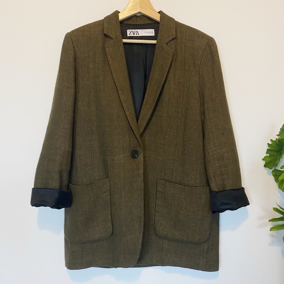 Zara Jackets & Blazers - Zara Blazer army green